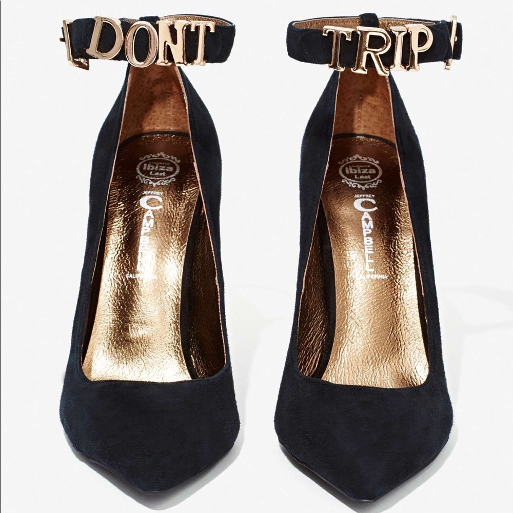 Jeffrey Campbell “Dont Trip” Suede AnkleStrap Heel